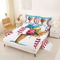 thumbnail image 2 of Erosebridal Baseball Ice Cream Full Size Sheets, Kids Sports Bed Sheets, 1 Flat Sheet, 1 Fitted Sheet and 2 Pillowcases, 2 of 5