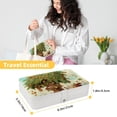 thumbnail image 5 of Coconut Jujube Tree Portable PU Leather Jewelry Box with Removable Compartment, Necklace Holder, Storage Box, and Jewelry Organizer, 5 of 6