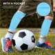 thumbnail image 5 of Eigraketly 1 par de calcetines de espinilleras de fútbol para adultos y niños, soporte deportivo para piernas, mangas de pantorrilla, almohadillas de alta Deportes y aire libre Azul/M Eigraketly OD010427-12, 5 of 6
