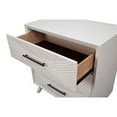 thumbnail image 4 of Three Drawers Mahogany Wood Small Chest with Splayed Legs White - Saltoro Sherpi, 4 of 4