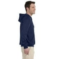 thumbnail image 2 of 994MR Jerzees Adult Fleece Quarter-Zip Pullover Hooded Sweatshirt J Navy S, 2 of 3