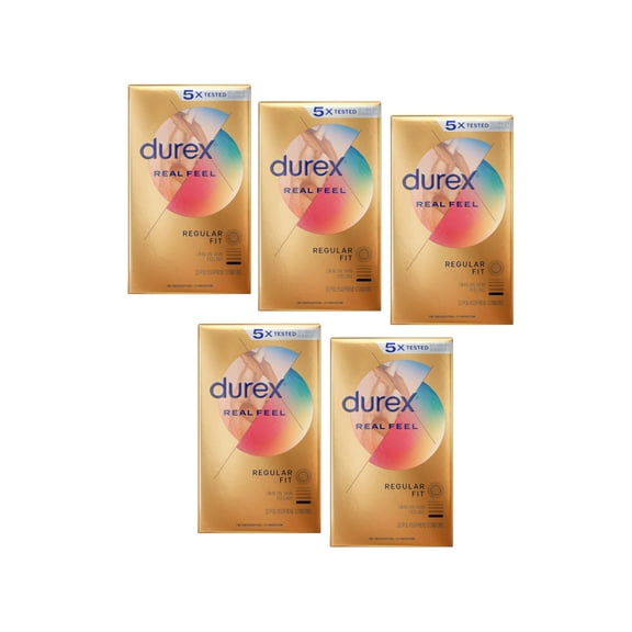 5 Pack Durex Avanti Bare Real Feel Non-Latex Condoms 10 Condoms Each