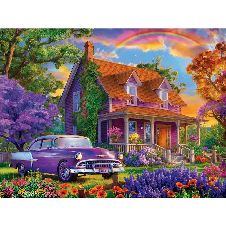 MasterPieces Memory Lane, Violet Country House Puzzle, 300 EZ Grip