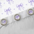 thumbnail image 4 of Erosebridal Ribbon Bow Black Out Curtains For Girls Teens,Girly Bowknot Curtains Pack of 2 (42x63 Each),White Purple, 4 of 7