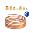 thumbnail image 1 of Juego de tubos de cobre,Piezas del kit de tubos para manómetro de presión de aceite de 72'',Accesorios prácticos para kit de tubos para manómetros,Reemplazo de cobre Resistente Fácil de, 1 of 8