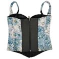 thumbnail image 5 of Floral Bustier Tops Spaghetti Straps Slim Fit Boned Waist Cincher Trendy Party Club Night Out Shapewear Sky Blue M, 5 of 9