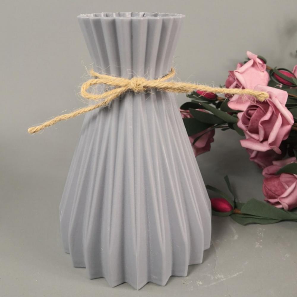 Promotion Clearance!Vase decoration household plastic vase white rattan waist vase crafts vase