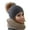 Dark Gray, variant on Hats Women's Winter Autumn Faux Plush Bobble Gradient Knitted Hat
