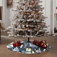 thumbnail image 6 of Halloween Christmas Tree Skirt - Penguin Arctic Adventure 30 Inches Christmas Tree Skirt for Halloween Holiday Indoor Home Christmas Tree Decorations with Three Ribbons, 6 of 7