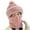 Pink, variant on ZQUUVOU Womens Winter Knit Beanie Hat And Scarf Set Girls Cute Thick Fleece Lined Ski Hat Warm Skull Cap With Pom Black