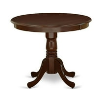 East West Furniture Antique 36" Round Wood Dining Table in Mahogany