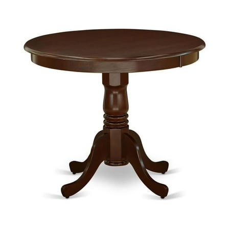 East West Furniture Antique 36" Round Wood Dining Table in Mahogany