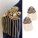 thumbnail image 3 of Charretera con flecos y borlas 2 uds Yuyangstore Broche de Diamantes de imitación de lujo Unisex Oro Hombrera de hombro, 3 of 7