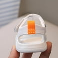 thumbnail image 5 of Wuxian Kids Sandals Infant Closed-Toe Sandals Summer Sport Lightweight Soft Soled Slides,White,12-15 Months, 5 of 8