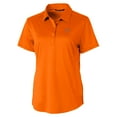 thumbnail image 2 of Women's Cutter & Buck Orange Chicago Bears Prospect Eco Textured Stretch Recycled Polo, 2 of 3