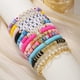 thumbnail image 5 of Juego de 14 pulseras de arcilla polimérica suave con diseño de rebanadas de colores variados de Taylor Swift, pulsera con diseño de abanico de Taylor Swift, joyería de cerámica suave para regalo, 5 of 5
