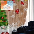 thumbnail image 5 of Christmas Tree Blackout Curtains for Bedroom/Living Room, Pinch Pleated Black Out Curtains, Xmas Red Balls Pine Branches Snowflakes New Year Room Darkening Window Drapes with Hooks 2 Panels, 39"x70", 5 of 8