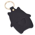 thumbnail image 5 of Accesorios para llavero, patrón de cerdo de cuero dividido, llavero hecho a mano DIY, regalo artesanal, negro, 5 of 5