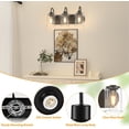 thumbnail image 2 of Bathroom Vanity Light 3 Lights Black Vanity Lighting Fixture over Mirror Light with Clear Glass Shades for Hallway, Kitchen, Living Room, Bedroom, 2 of 6