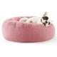 thumbnail image 1 of Cama para perros, relajante, rosquilla, lavable para perros pequeños, color malva, 1 of 6