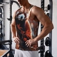 thumbnail image 5 of Cauagu Red Panda Autumn Branches Print Men's Sleeveless Muscle Shirts,Tank Tops Quick Dry Workout Tank Top Gym Muscle Tee Fitness Bodybuilding T Shirt for Men-Medium, 5 of 7