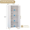 thumbnail image 3 of YouTrend 69'' Tall Storage Cabinet,White Wood Kitchen Pantry Cabinet with 4 Shelves & 2 Doors for Living Room, Bathroom, Office, 3 of 9