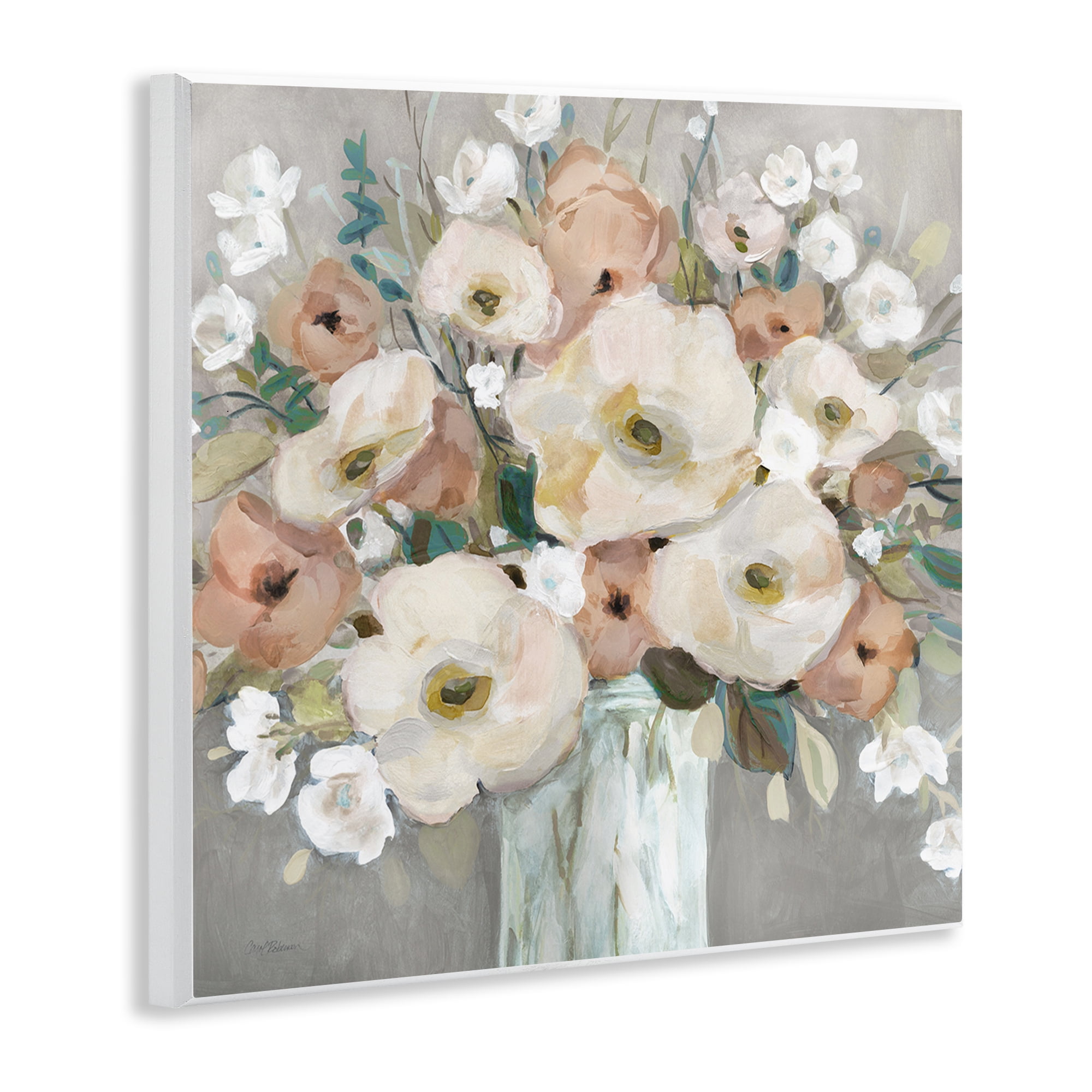 Stupell Industries Bouquet of Pastels Botanical & Floral Painting Unframed Art Print Wall Art, 12 x 12