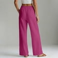 thumbnail image 4 of HXWCHs Pantalon pour Femmes aux Courbes Coupe Ample Pantalon Décontracté pour Femmes Quotidien Confortable Pantalon Mode TTG Rouge, 4 of 7