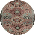 thumbnail image 1 of Ahgly Company Indoor Round Traditional Chestnut Brown Persian Area Rugs, 3' Round, 1 of 6