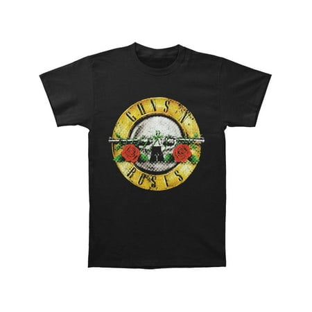 - Guns N Roses Men's Distressed Bullet Slim Fit T-shirt Black