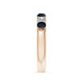 thumbnail image 5 of Angara Natural 0.6 Ct. Blue Sapphire with Diamond Non Eternity Ring in 14K Rose Gold for Women (Ring Size: 11.5), 5 of 11