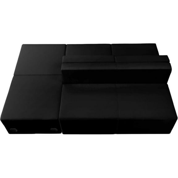 HERCULES Alon Series Black LeatherSoft Reception Configuration, 4 Pieces