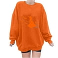 thumbnail image 2 of Neewe Women's Halloween Printed Crew Neck Sweatshirt Loose Soft Long Sleeve Pullover Casual Tops, 2 of 5