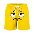thumbnail image 4 of Avrnliq Yellow Sad Face Kids Swim Trunks Unisex Quick Dry Elastic Waist for 4-12 Years Old,Size 7 T, 4 of 6