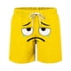 thumbnail image 4 of Pantalones cortos de playa para niños y niñas, de color liso, con estampado de expresión, transpirables y con bolsillos, para verano, 4 of 6