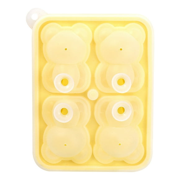 Bear-Shaped Silicone Ice Cube Tray, Cute Freezer Mold for Drinks or Cocktails, BPA-Free and Reusable
