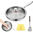 thumbnail image 1 of Titanium Hammered Pan Pro, Siraat Pure Titanium Pan Hammered Pattern Dishwasher-Friendly, Pure Titaniums Fry Pans, Compatible With All Cooktops, 1 of 9