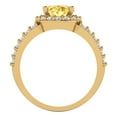 thumbnail image 4 of 2.78ct oval cut yellow natural citrine 14k yellow gold halo Bridal Wedding Engagement Promise Anniversary Ring for Women size 10.25, 4 of 7