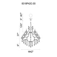 thumbnail image 6 of CWI Lighting Maria Theresa 33 Light Up Traditional Metal Chandelier in Chrome, 6 of 6