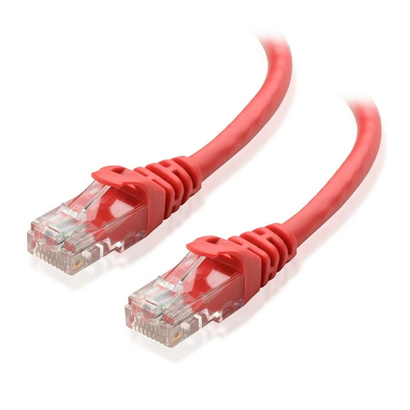 HD Enjoy Cat6 Snagless Ethernet Patch Cable in Red 20 Feet
