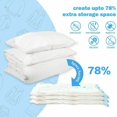 thumbnail image 3 of Vacuum Storage Space Saver Bags, Durable Reusable Vacuum Sealed Bags with Transparent Design for Easy Identification, Compression Bags for Clothing, Bedding, and More (6PCS), 3 of 5