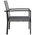 thumbnail image 2 of vidaXL Chaises de Jardin 4 Pcs Rotin Gris, 2 of 4