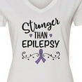 thumbnail image 4 of Inktastic Epilepsy Awareness Ribbon Support Walk Women's V-Neck T-Shirt, 4 of 5