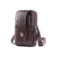 thumbnail image 4 of Bolsa De Mensajero Bolsos de hombro para teléfono de PU para hombre Bolso bandolera de cuatro capas de color sólido (marrón) Tmvgtek Para Estrenar, 4 of 4