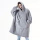 thumbnail image 4 of Sudadera con capucha de polar de doble cara, cómoda y holgada, para otoño e invierno, manta gruesa y portátil, ropa de hogar para parejas, 4 of 5