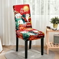 thumbnail image 4 of Nkmbld Christmas Chair Covers for Party, Stretch Xmas Chair Slipcovers Dining Chair Back Covers Removable Washable Chair Protectors for Christmas Decor, 4 of 8