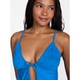 thumbnail image 4 of No Boundaries Smocked Flyaway Tankini Swim Top, Women's XXS-XXL, 4 of 5