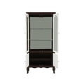 thumbnail image 5 of 18" X 39" X 78" Walnut White Wood Curio Cabinet, 5 of 6