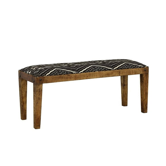 Newboti Furniture Black and White Upholstered Bench 22606