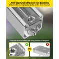 thumbnail image 3 of GZBEVITAR Spring Channel Nut and Bolt - 1/2" x 15/16" for 1-5/8" Strut Channel. Strut Channel Spring Nut 1/2"-13 with Thickened Galvanized Plating (1, 3 of 7